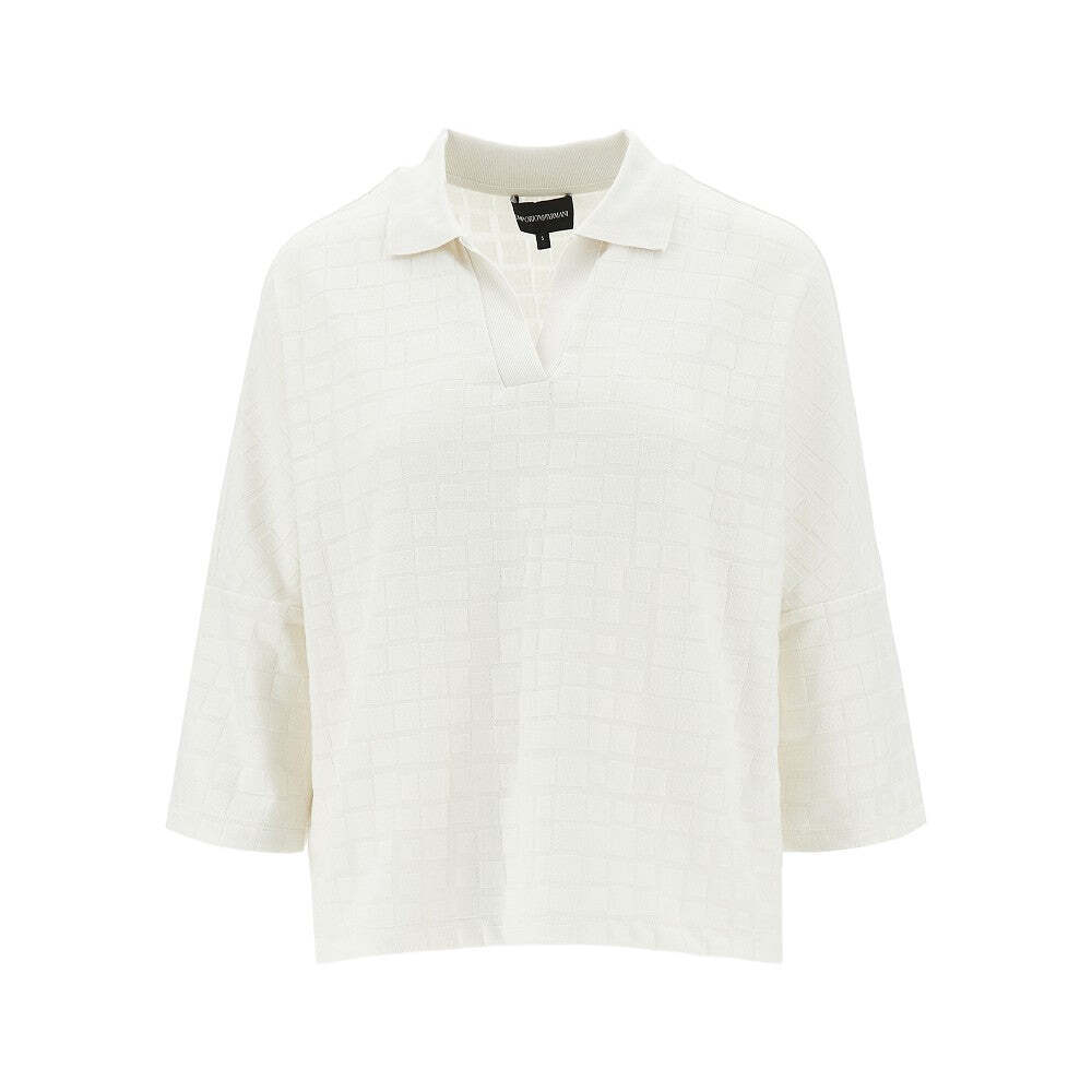 Emporio Armani Jacquard Knit Polo Shirt
